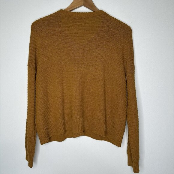 Madewell Deville Cardigan Sweater Antique Gold Medium - Picture 3 of 9